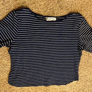 Long sleeved blue shirt